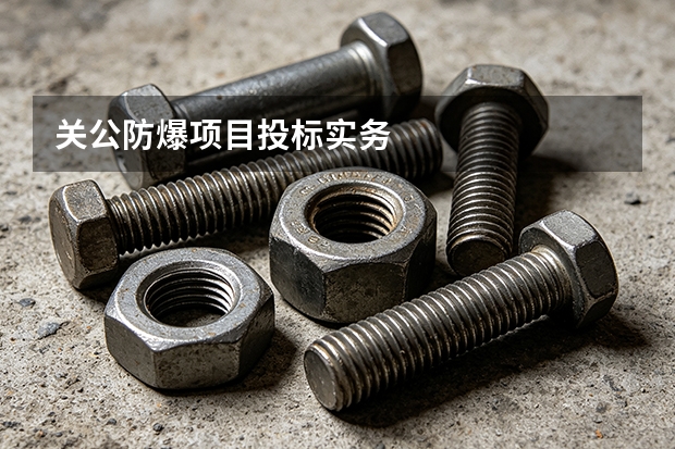 关公防爆项目投标实务