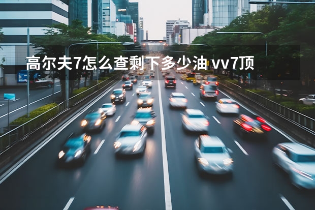 高尔夫7怎么查剩下多少油 vv7顶配音响是什么牌子