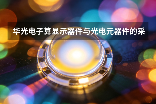 华光电子算显示器件与光电元器件的采购账