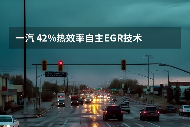 一汽 42%热效率/自主EGR技术