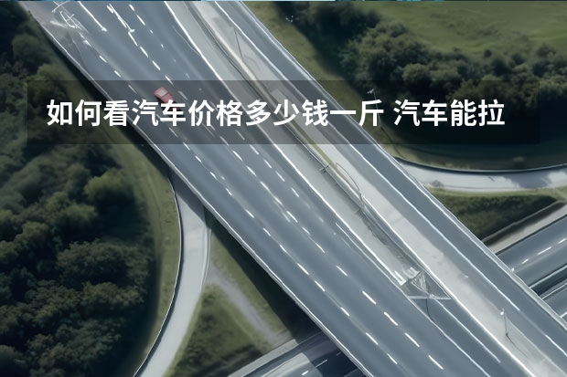 如何看汽车价格多少钱一斤 汽车能拉多少斤