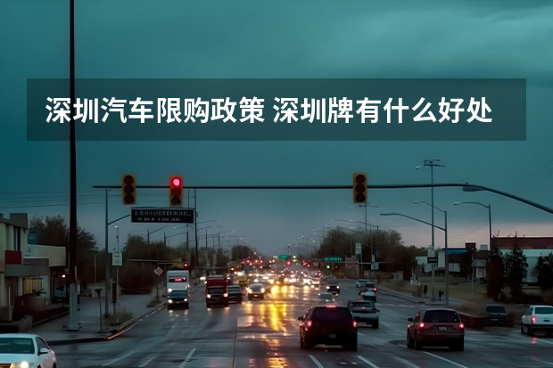 深圳汽车限购政策 深圳牌有什么好处？