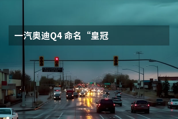一汽奥迪Q4 命名“皇冠