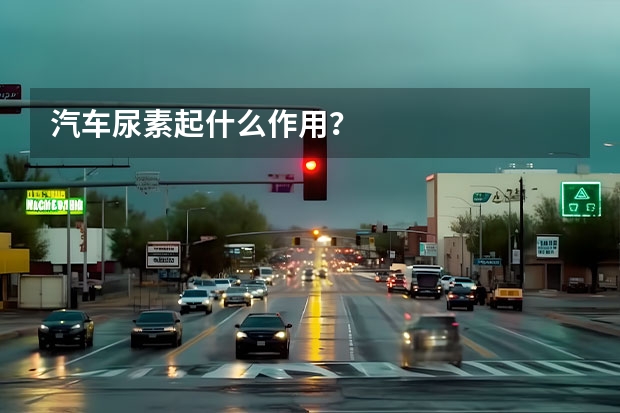 汽车尿素起什么作用？