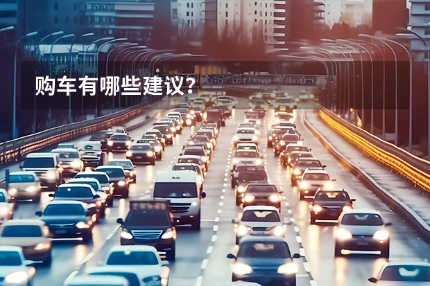 购车有哪些建议？