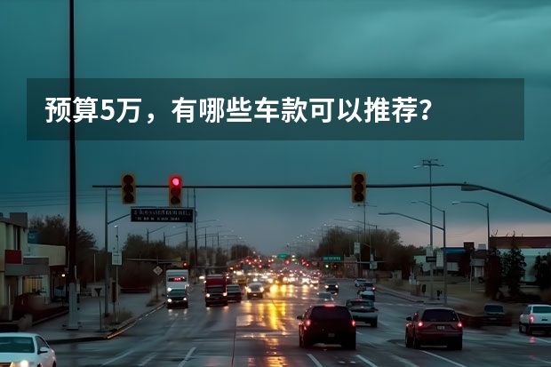 预算5万，有哪些车款可以推荐？
