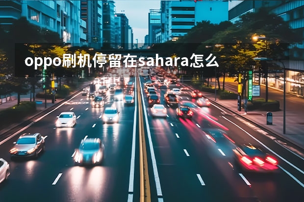 oppo刷机停留在sahara怎么解决