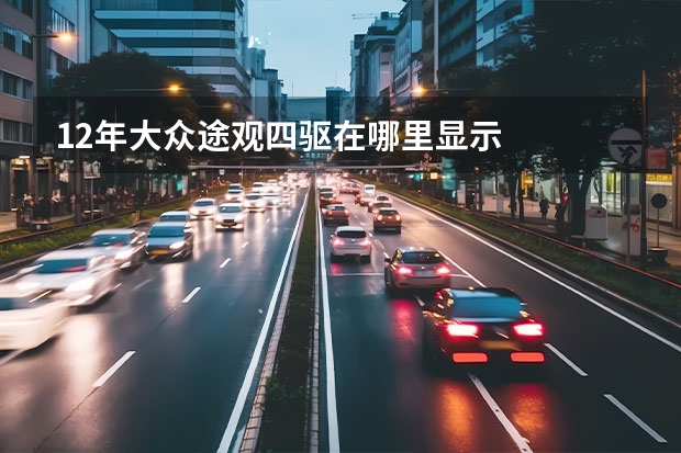 12年大众途观四驱在哪里显示