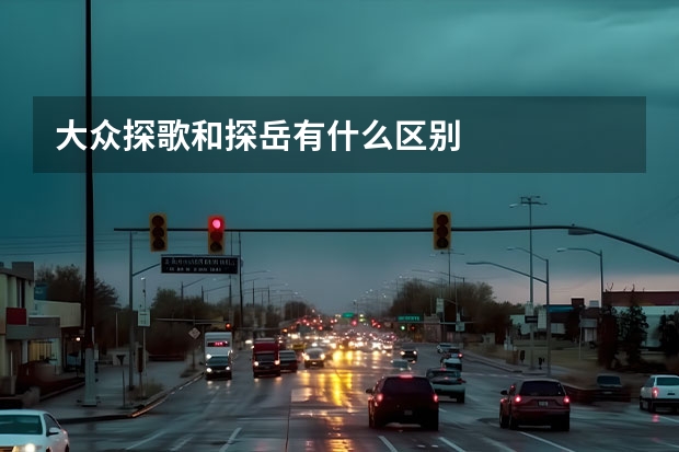 大众探歌和探岳有什么区别