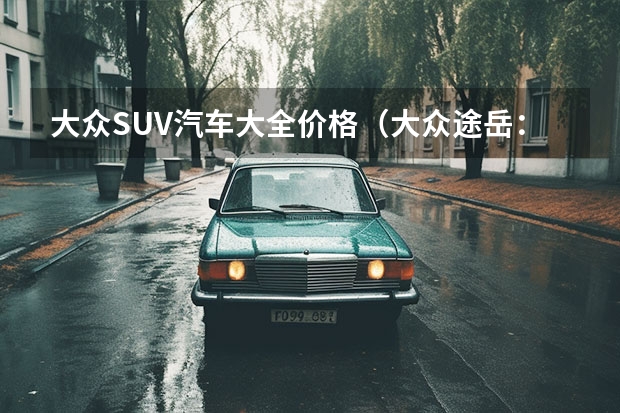 大众SUV汽车大全价格（大众途岳：低配只要12万多 动力充沛 大空间的高性价比SUV）
