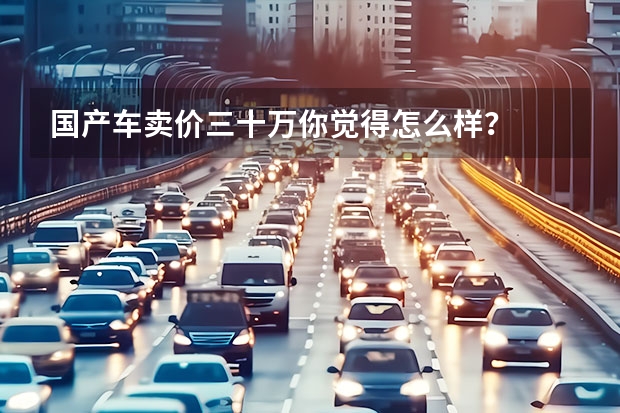 国产车卖价三十万你觉得怎么样？