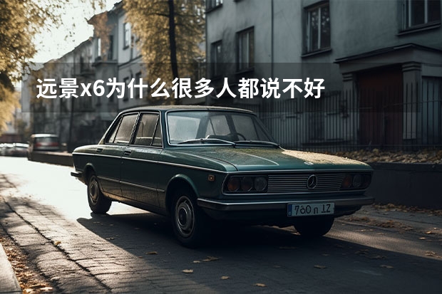 远景x6为什么很多人都说不好