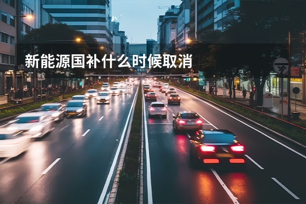 新能源国补什么时候取消