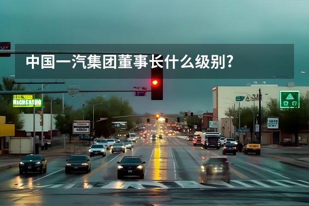 中国一汽集团董事长什么级别?