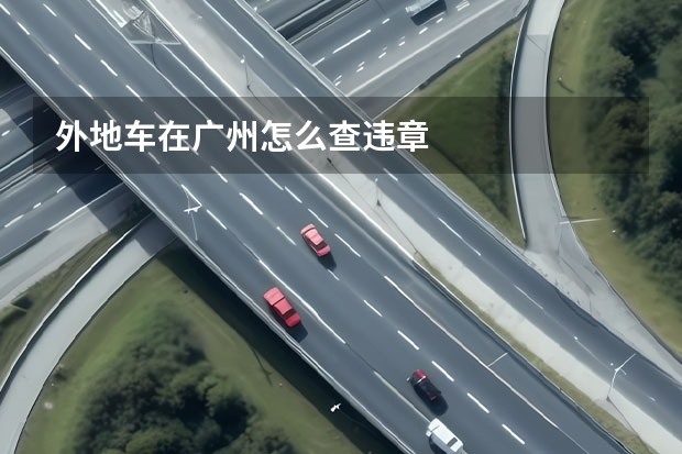 外地车在广州怎么查违章