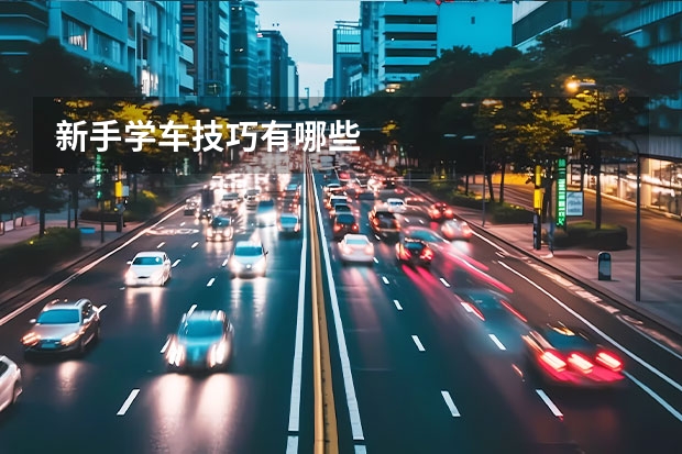 新手学车技巧有哪些