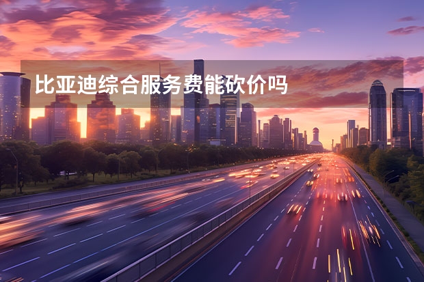 比亚迪综合服务费能砍价吗