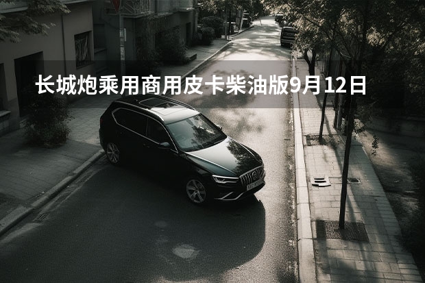 长城炮乘用/商用皮卡柴油版9月12日上市 长城汽车1月销量近14万辆