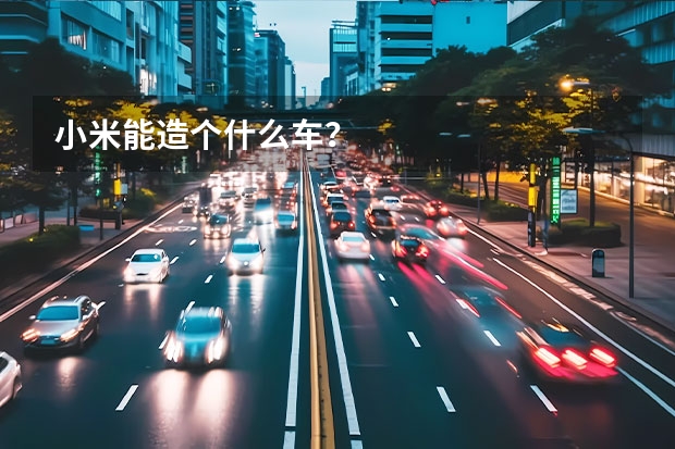 小米能造个什么车？