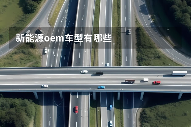 新能源oem车型有哪些