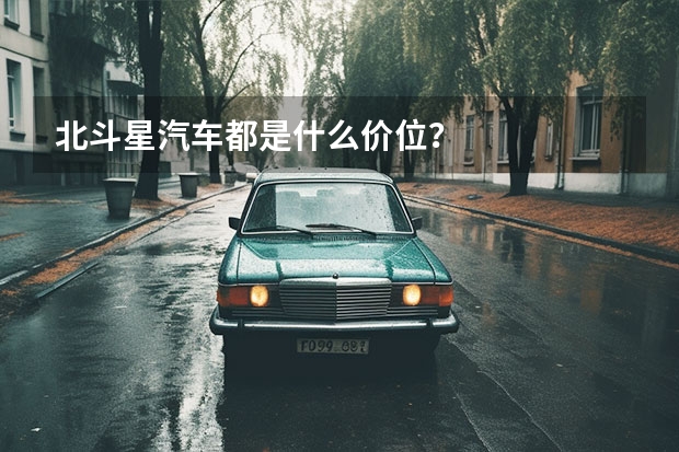 北斗星汽车都是什么价位？