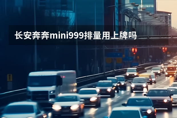 长安奔奔mini9.99排量用上牌吗