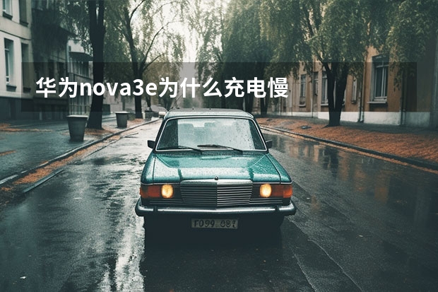 华为nova3e为什么充电慢