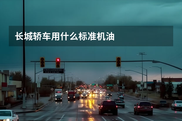 长城轿车用什么标准机油