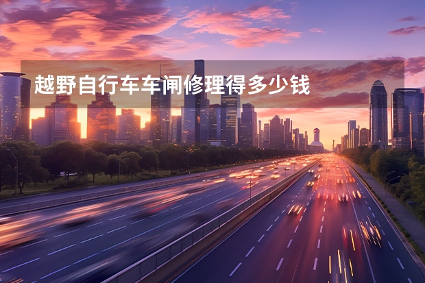 越野自行车车闸修理得多少钱