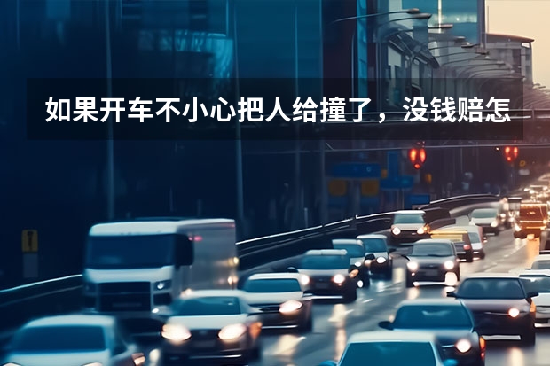 如果开车不小心把人给撞了，没钱赔怎么办？