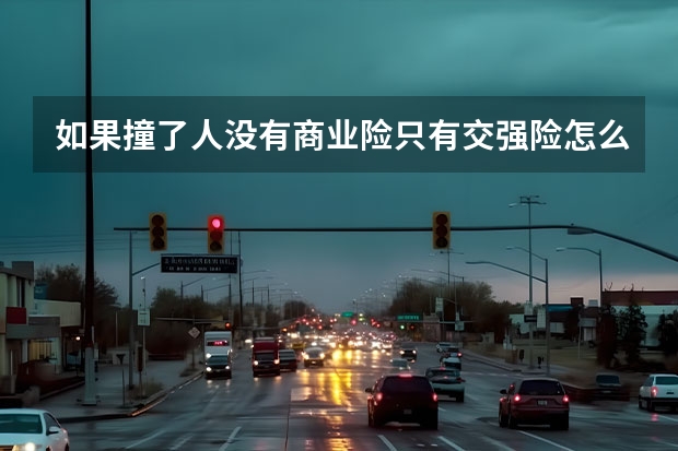 如果撞了人没有商业险只有交强险怎么赔偿