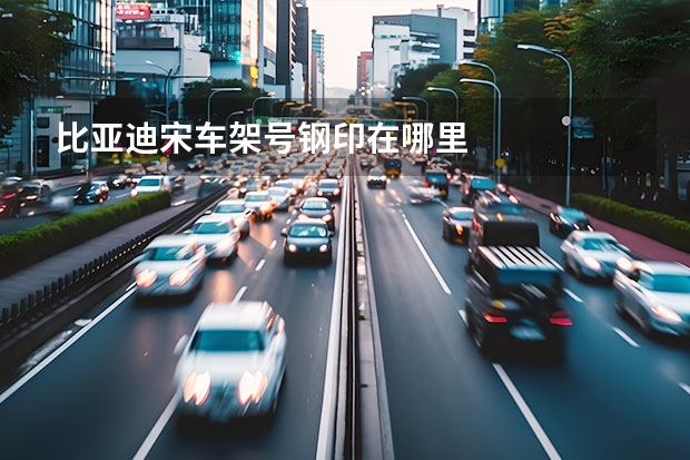 比亚迪宋车架号钢印在哪里
