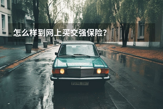 怎么样到网上买交强保险？