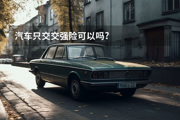 汽车只交交强险可以吗?