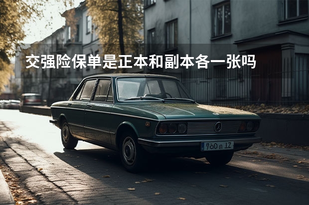 交强险保单是正本和副本各一张吗