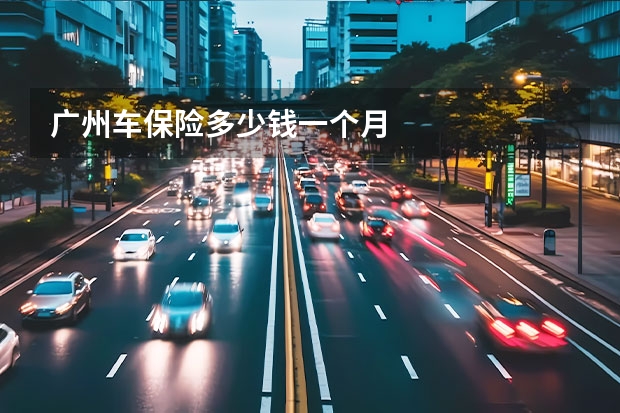广州车保险多少钱一个月