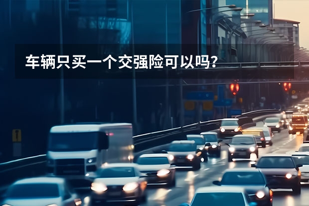 车辆只买一个交强险可以吗？