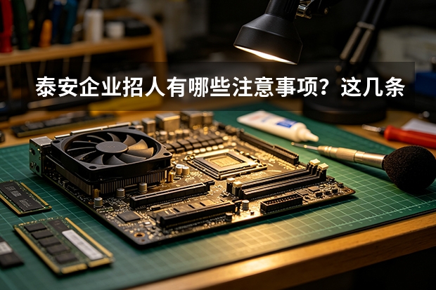 泰安企业招人有哪些注意事项？这几条红线别碰